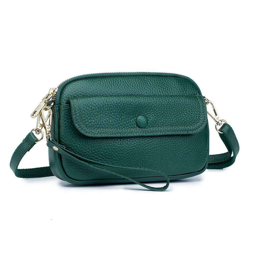 Alirattan Genuine Leather Women's 2025 New Fashion Shoulder Crossbody Lightweight And Versatile Handheld Bag