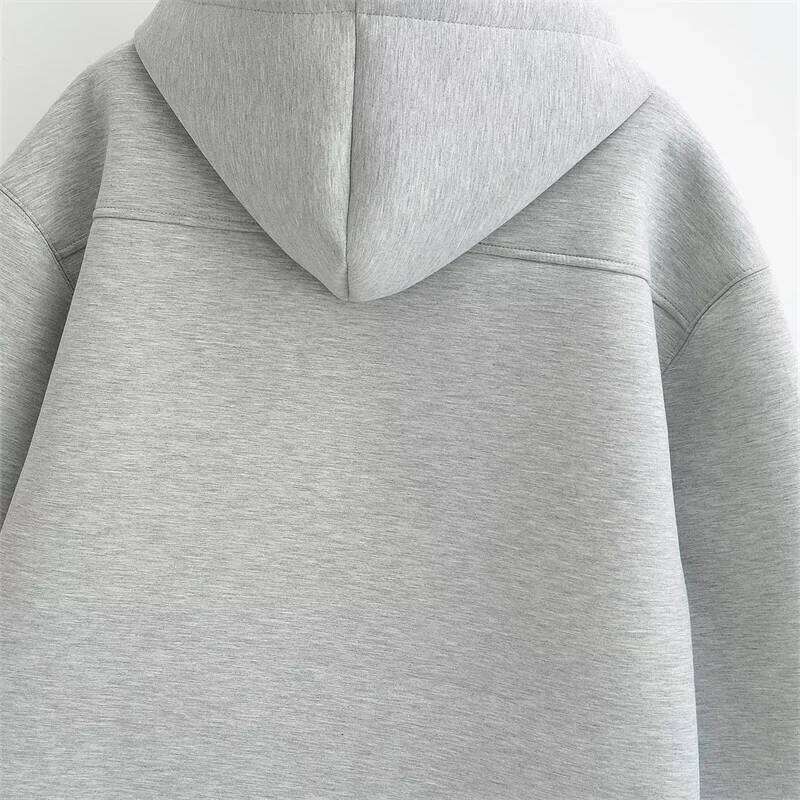 KEYANKETIAN Winter New Women's Zipper Hoodie High Street Unisex Style Double Pockets Oversize Loose Sweatshirts Outerwear Top