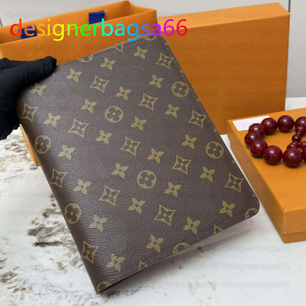 luxury leather Agenda Large Desk agenda Cover Holders Business Notebook Diary Protective Case Card Holder Wallets Desktop Designers Notepad unisex Size18cm*23cm