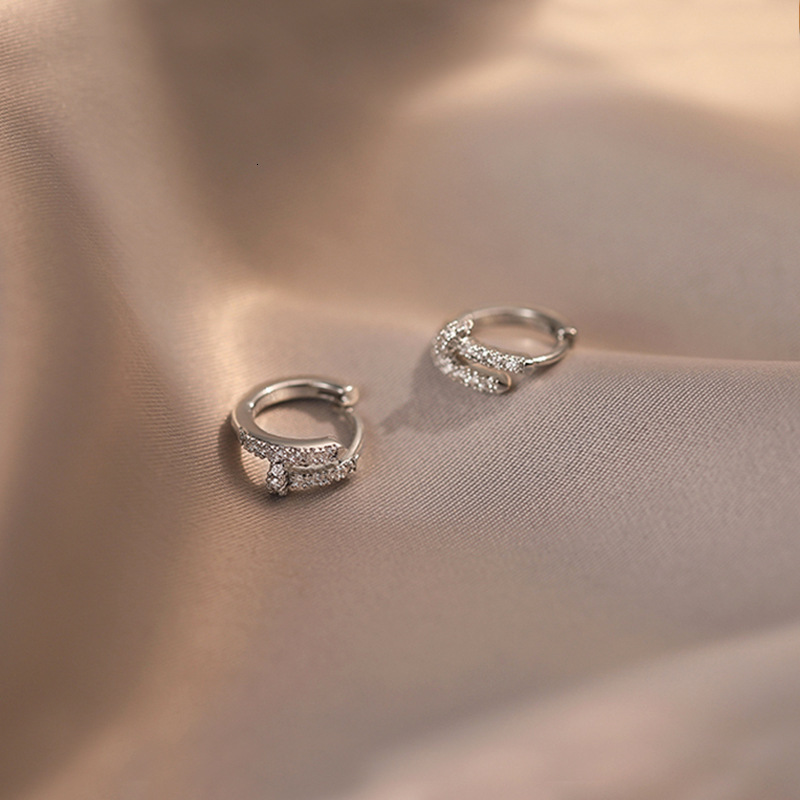 Light Luxury Niche Rose Gold Inlaid Diamond Stud Earrings 2024 New Hot Unique Ear Luxury Designer Free Shipping Clips Simple High-end Earrings For Wom