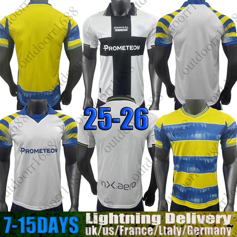 25 26 Parma Soccer Jerseys ONDREJKA CANCELLIERI CHARPENTIER DJURIC 25 26 HERNANI PELLEGRINO BERNABE DELPRATO Football Shirts Men Uniforms kids kits