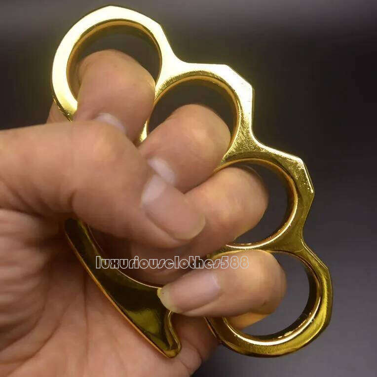 Factory direct ale 73G Thick Steel Bra Knuckle Duter with Rope Self Defene Peronal Security Women and Men Self-defene Pendant Top craftmanhip 2 9f