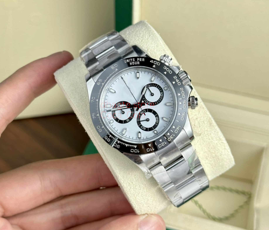 Men's Stopwatch Men Chronograph Watches Clean Automatic Cal.4130 Watch 904L Steel Ceramic Bezel Sport 116500 CleanF Chrono Wristwatches