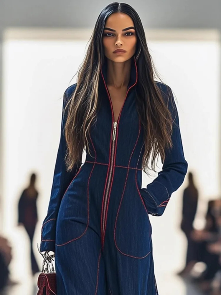 Solid Color Women Jumpsuits For Autumn Winter Long Sleeve Loose Fashion Streetwear Overalls Wide Leg Pants Trousers 2025 250829