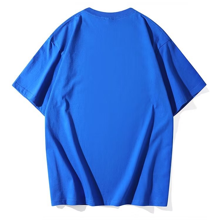 Luxurious Men's T-shirts With Round Necks Black And White Printed Designs High-quality Cotton Couple Style Loose Short-sleeved For both Men And W