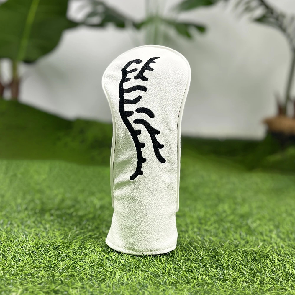 white abstract tiger golf club head cover Durable waterproof providing the protection for your golf club 250829