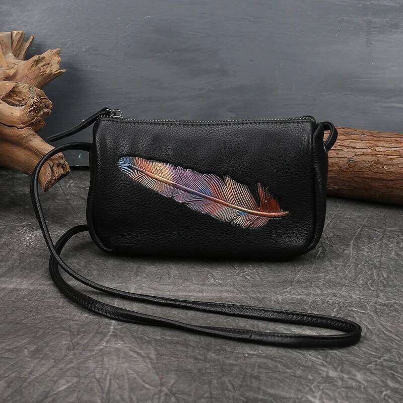 Johnature Retro Women Summer Smalll 2025 New Nature Cow Leather Shoulder Bags Leisure Solid Color Female Messenger Bag