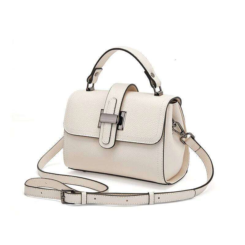 Casual Women Bags Genuine Messenger Bag Cow Leather All-Match Single Shoulder Hand-Held Square Handbag High Quality