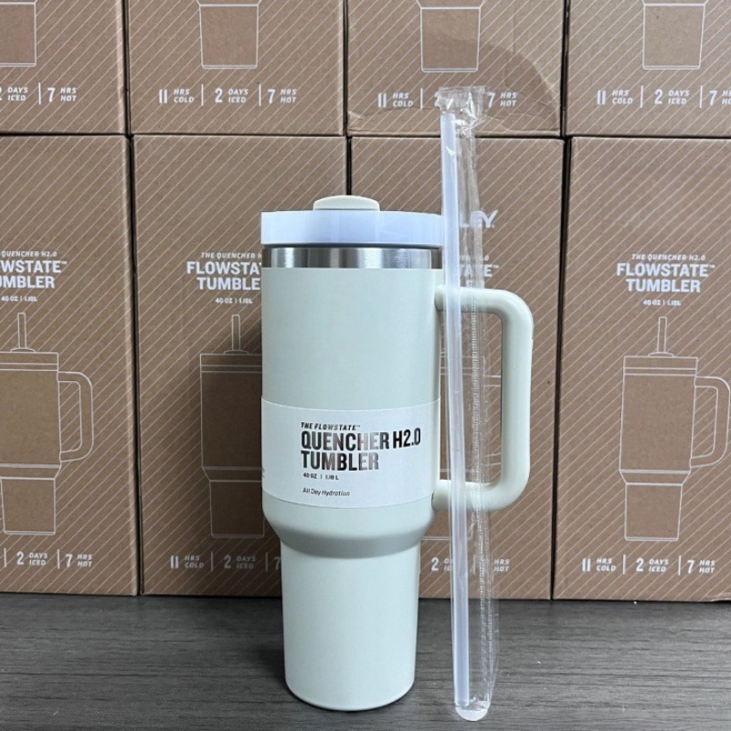 Water Bottle 40oz tumbler Stainless Designer Cup cups lid and straw water bottle Car cup stainless steel coffee cup straw large-capacity mug