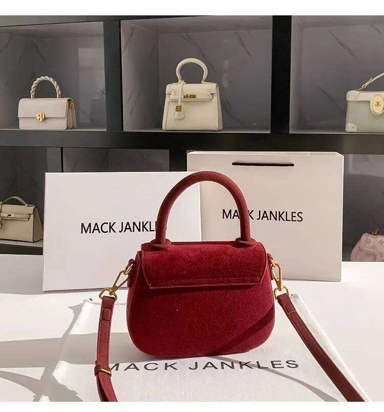 High Quality Veet Square Autumn New Fashion Women's Handbag Lady Purse Shoulder Messenger Female Casual Bag