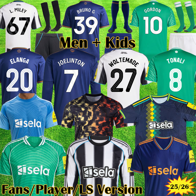 Newcastl e Unitedes Soccer Jerseys WOLTEMADE 25 26 NUFC Football Shirt GORDON BOTMAN BRUNO 2025 2026 Pre Match Jersey JOELINTON Men ELANGA kit Kids Equipment 3XL 4XL