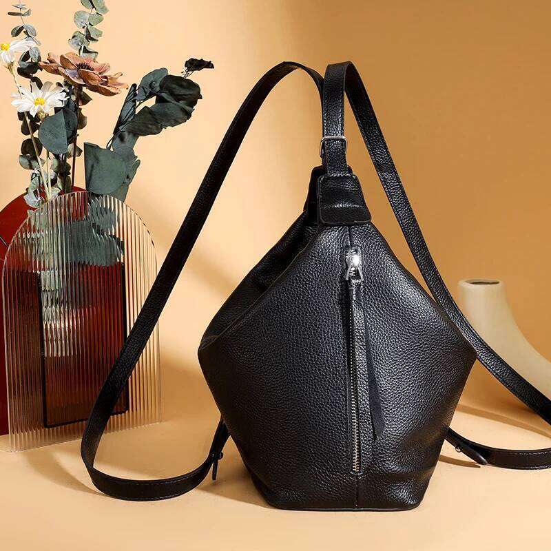 Retro Cowhide Multifunction Female Backpacks High Quality Genuine Leather Women Shoulder Crossbody Bags Ladies Handbags Tote Sac