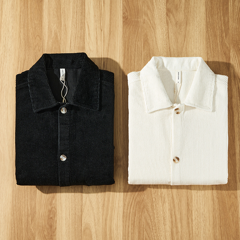 Autumn and winter men's corduroy shirt jacket new thick cotton handsome trend loose all-match shirt jacket