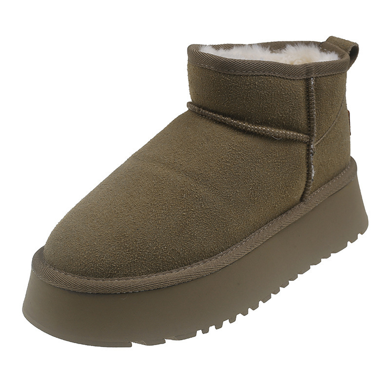 hot Free delivery designer ladies' snow boots Comfortable mid length snow boots warm and durable commuting shoes