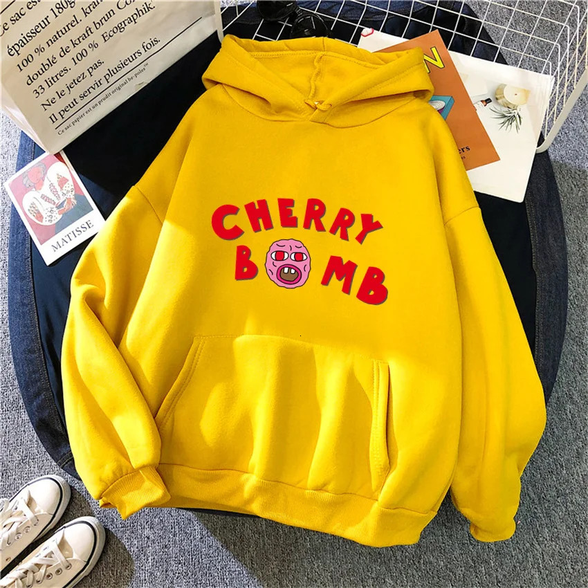Winter Womens Hoodie The Creator Cherry Bomb Graphic Vintage Hip Hop Sweatshirts Casual Streetwear Unisex Pullover Women Hoodies 250818
