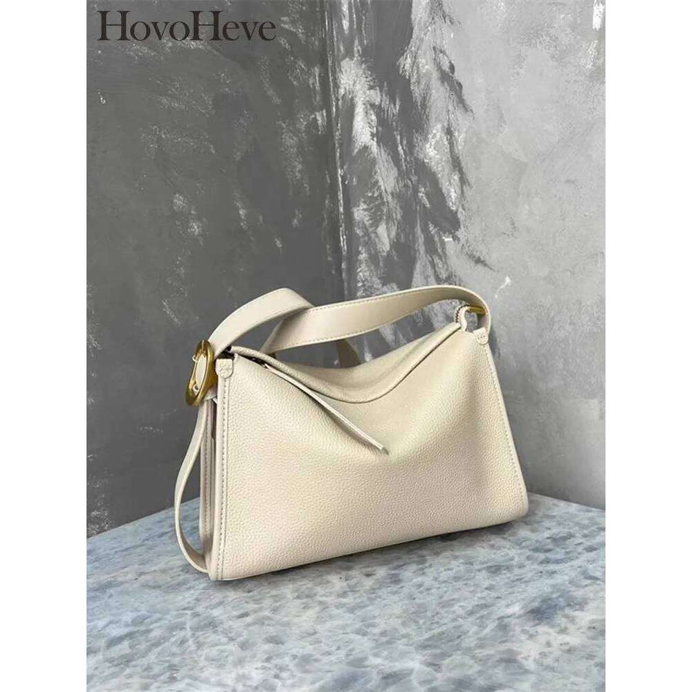 Women Casual Solid Color Cowskin Genuine Leather Large Capacity Single Shoulder Bag Messenger Bags New Female Versatile Handbag