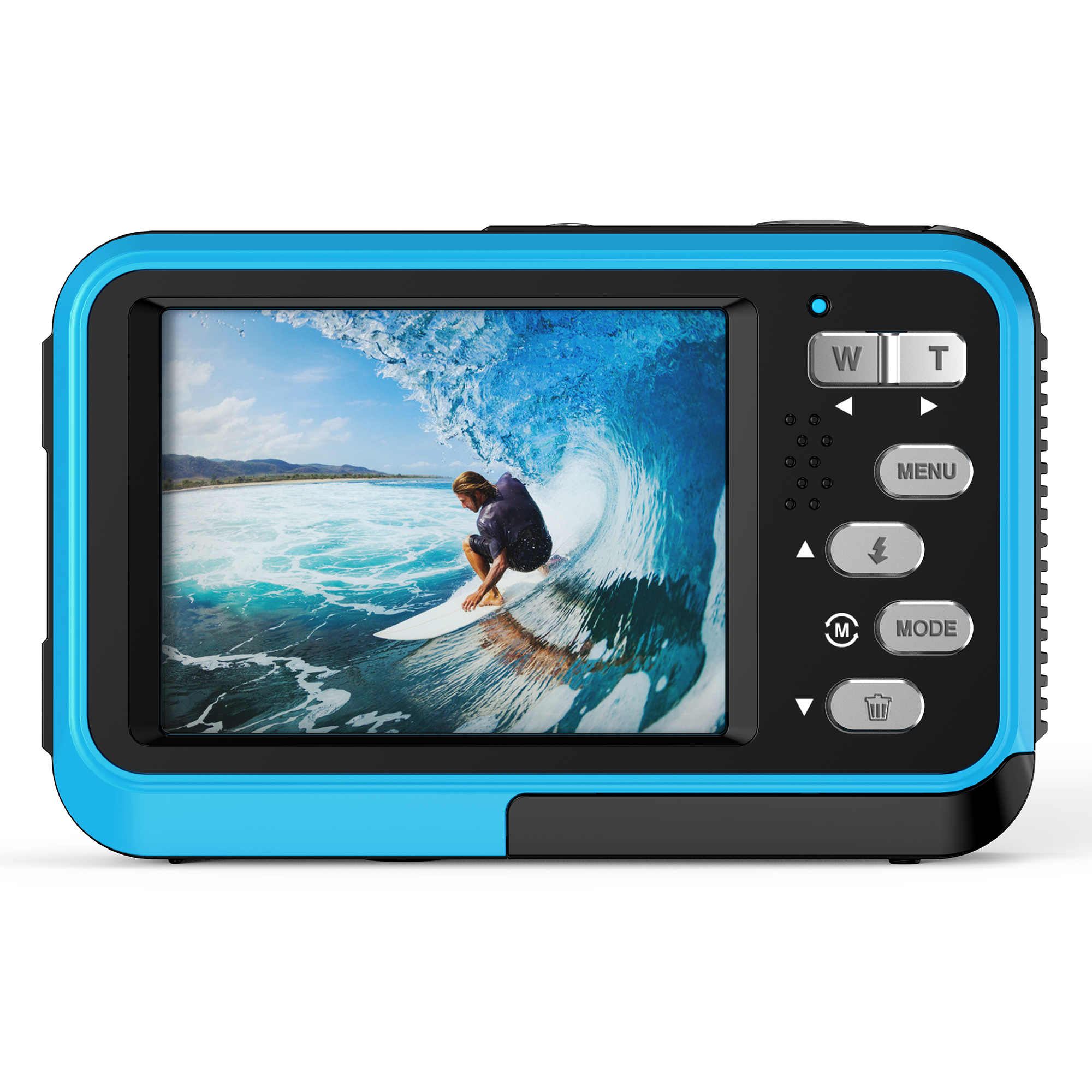 Digital Camera 4K Video and 48MP Photo Waterproof Camera Dual Screen 2.8-inch Portable Camera 16X Zoom Camera Anti Shake Auto Focus Face Detection Vid