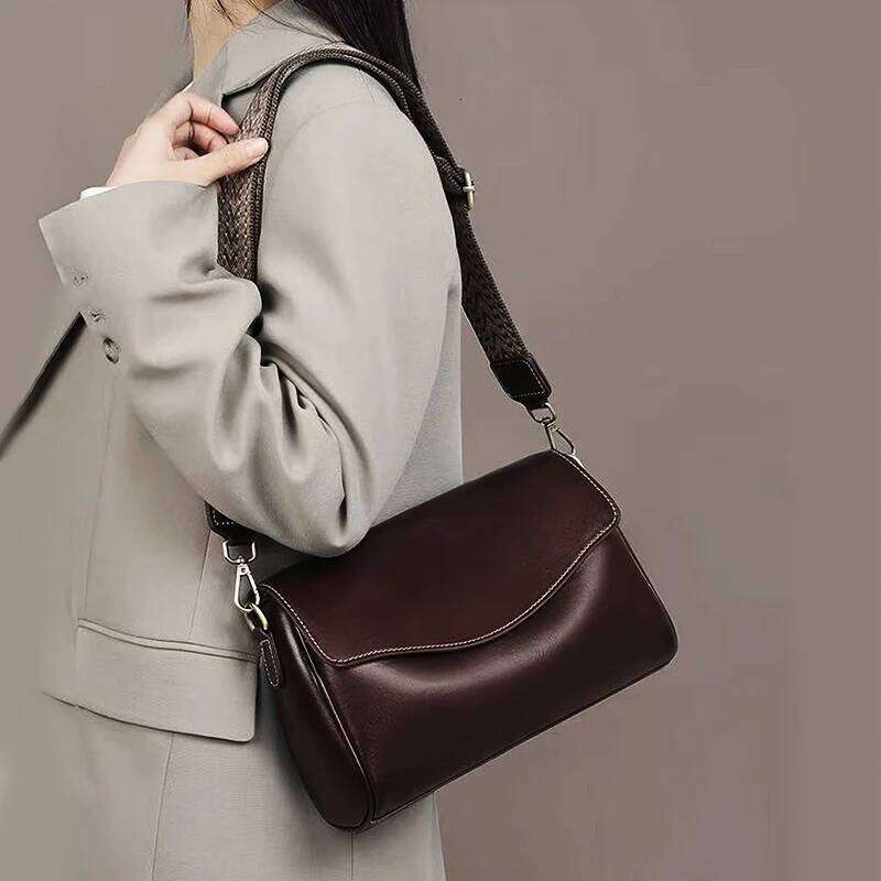 Women's Leather 2025 New Casual Crossbody Cowhide Retro Underarm Senior Sense Shoulder Fashion Eco Bag