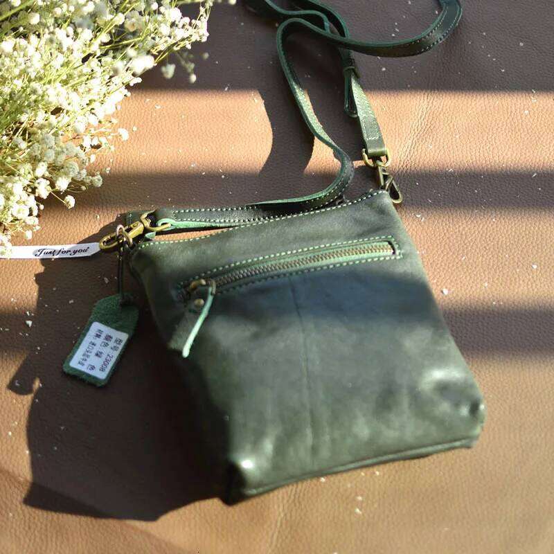 AETOO First Layer Leather New Fashion Women's Crossbody Cosmetics Storage Large Capacity Mobile Phone Bag Everything Sho