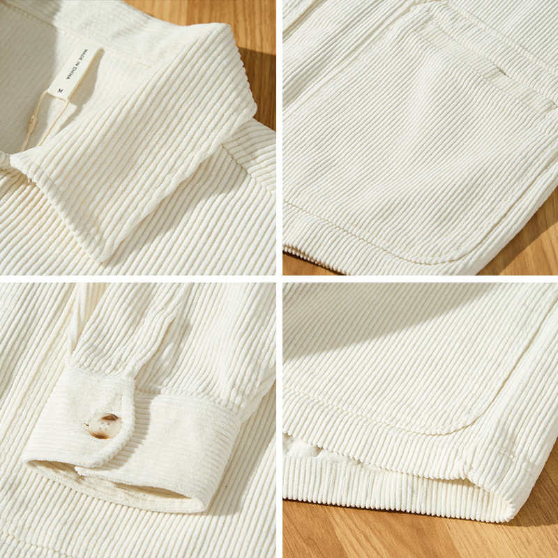 Autumn and winter men's corduroy shirt jacket new thick cotton handsome trend loose all-match shirt jacket