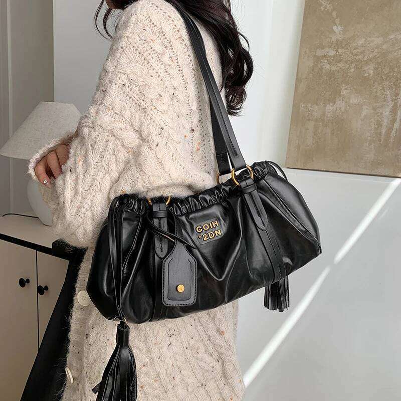 Women's PU Leather Underarm Shoulder Designer Crossbody Fashion Brand Ladies Casual Tote Messenger Bag Handbag