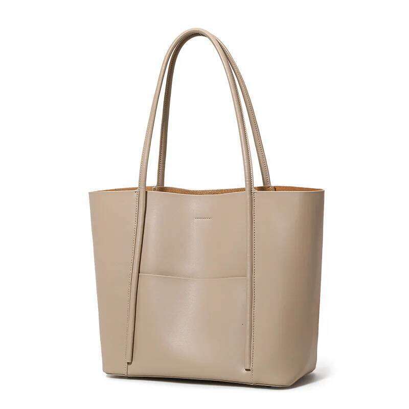 Large-Capacity Genuine Leather Summer And Spring Casual High-End Style Large Handbag