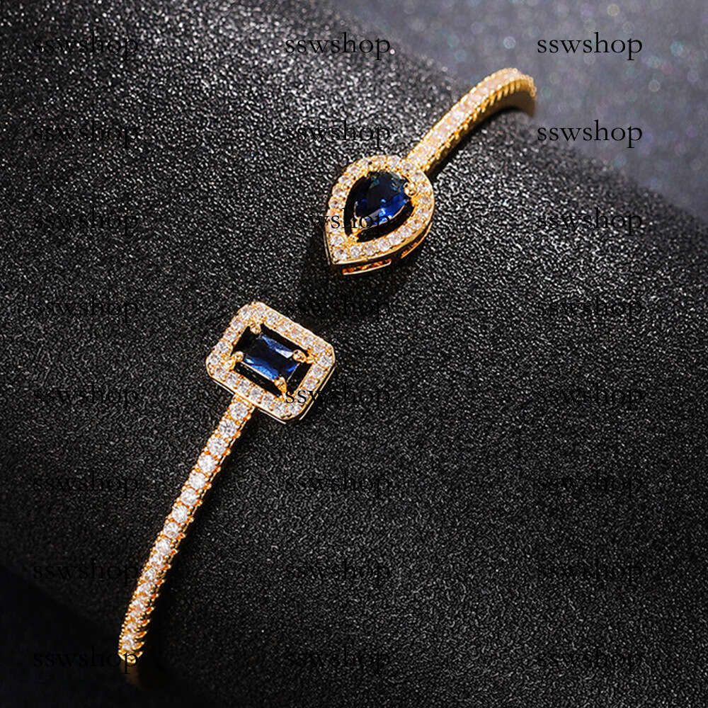 Open Trendy Ins Brass Zircon Bracelet Elegant Korean Version Simple Banquet Jewelry Gift