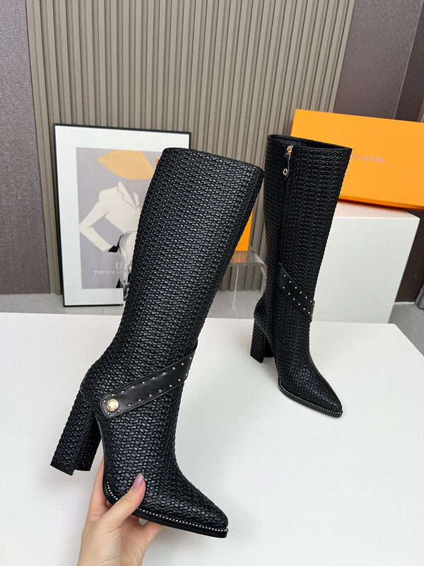 Designer high quality designer shoes women's boots autumn winter boots high top shoes knight boots new black leather ankle platform sliding luxury boots 0824