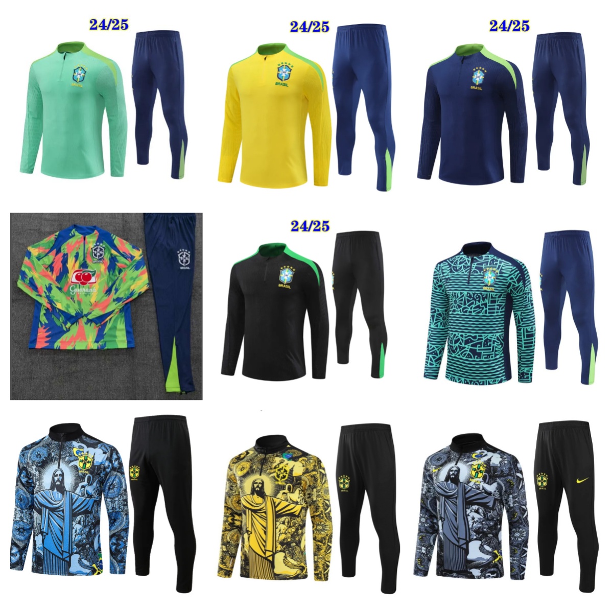 2025-26 brazil tracksuit soccer jersey G.JESUS COUTINHO brasil Camiseta de futbol RICHARLISON 2024 25 Brazil football shirt maillot kids kit training suit