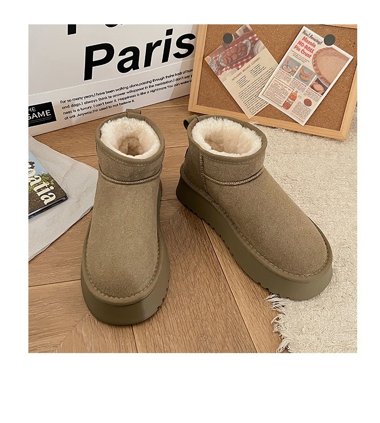 Designer thick-soled anti-slip snow boots for women 2025 New fashion autumn and winter one-step fleece and thickened warm cotton shoes Free shipping