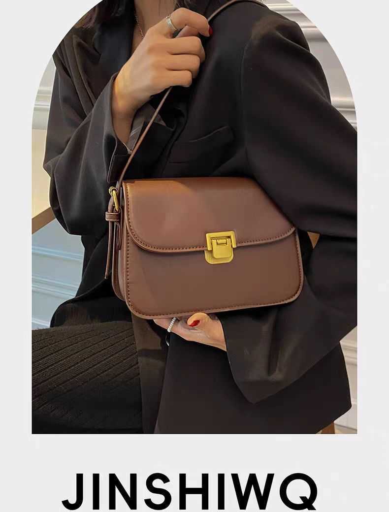 ladies' new autumn-winter versatile handbag, niche crossbody bag, single-shoulder small square bag, women's underarm bag Z250303