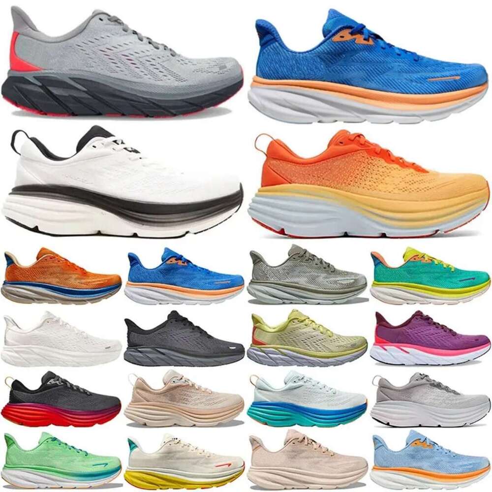 2025 Designer Clifton 9 Bondis 8 Running Shoes Cliftons Shoe Sports Harbor Mist Black White Carbon X 2 Free People Casual Athletic Mens Women 36-45