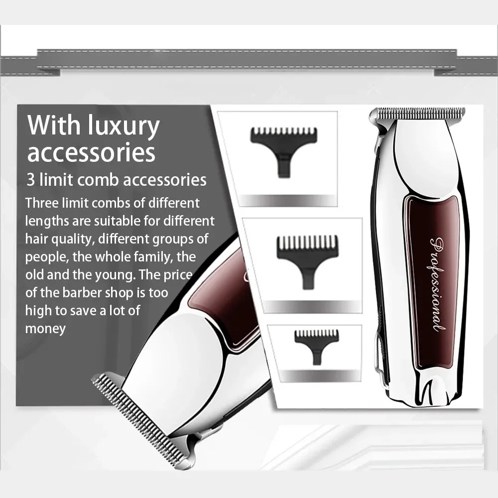 Hair Clipper Rechargeable Cordless Trimmer For Men Grooming Professional Electric Beard Cutting Machine Edge 250825