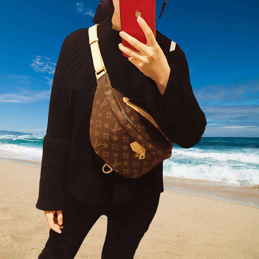 10A Top Quality Newest style Bumbag Cross Body Designer Shoulder Bag Brown flower Leather Luxury Waist Bags Temperament Fanny Pack Bum Waist pocket