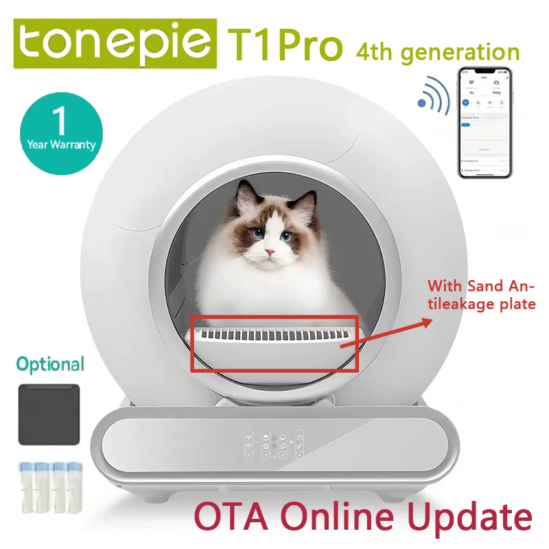 [English Version]2024 Automatic Smart Cat Litter Box Self Cleaning App Control Pet Toilet Litter Tray Ionic Deodorizer 65L