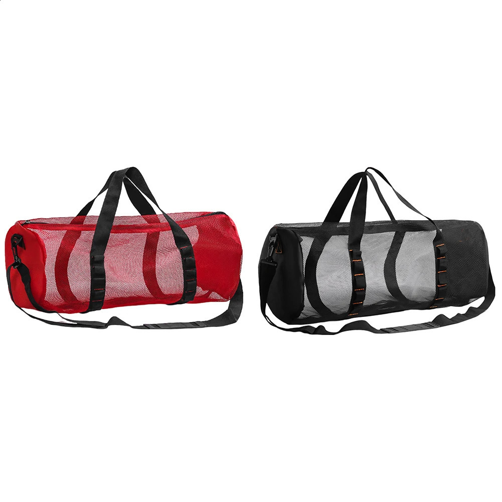 Diving Mesh Bag Nylon Beach Swimming Organizing Pouches Diving Fin Bag Zipper for Scuba Swimming Surfing Snorkeling Equipment 250305