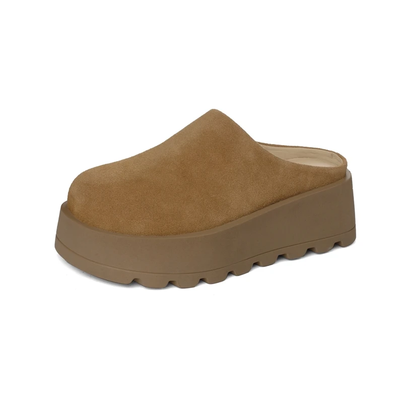 Women's Slippers Thick-soled Mules for Female with Closed Toes Large-size Comfortable Half-slippers for Women