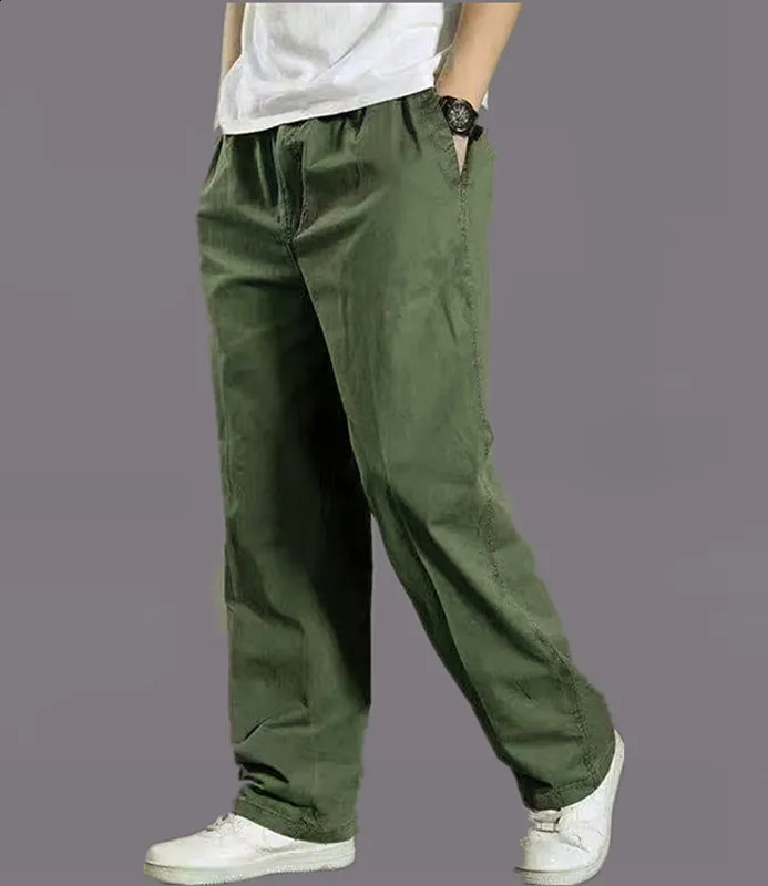 Mens Casual Jogger Pants Relaxed Fit Cargo Pants Drawstring Sweatpants Hiking Outdoor Twill Sport Pants 250225