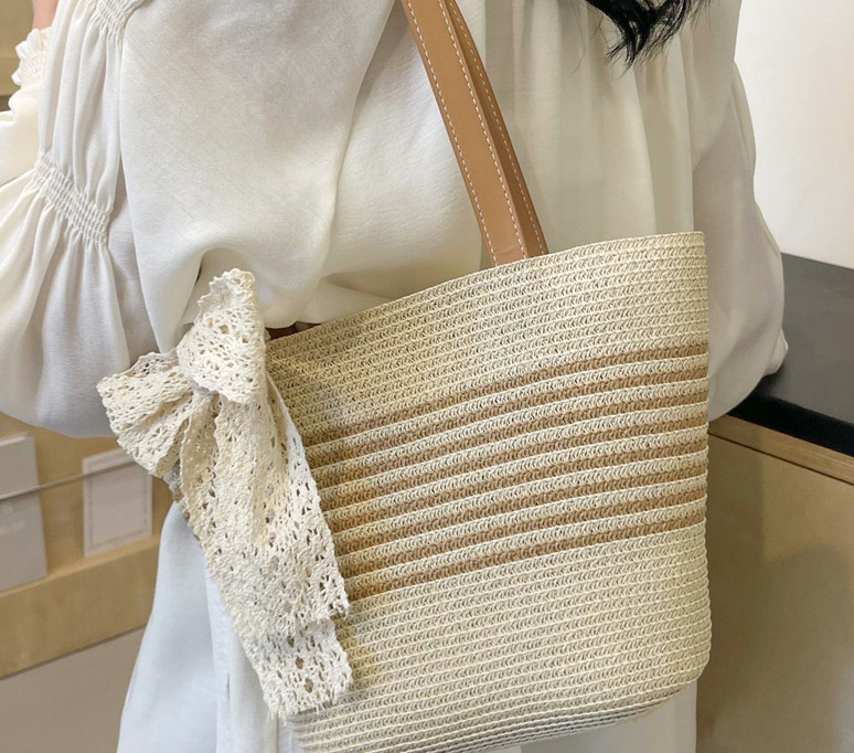 2025 new Summer Seaside Leisure Vacation Large Capacity for Women Fashion Straw Tote Simple Handheld Shoulder Bag #swissmilitary
