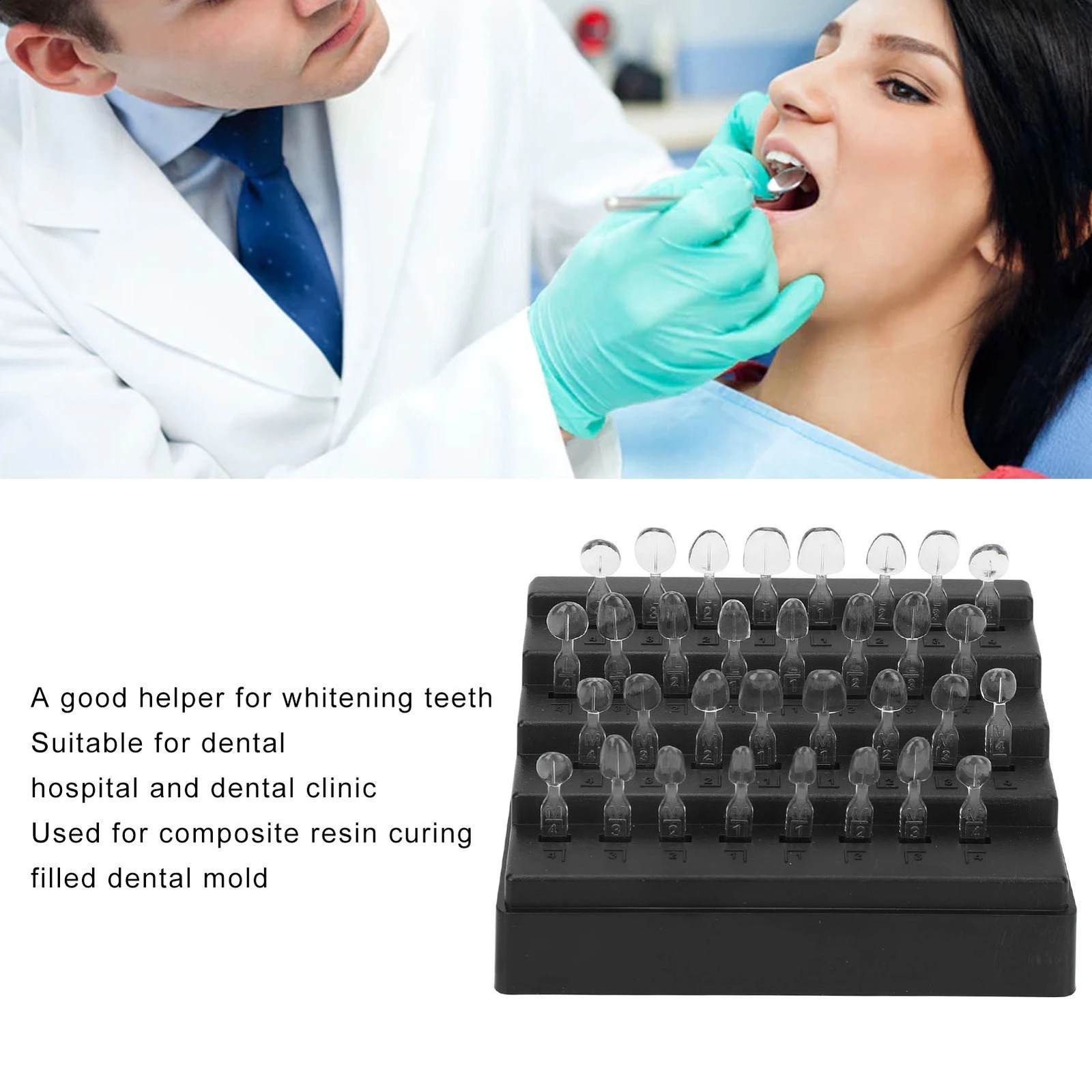 32Pcs/Set Dental Veneer Mould Kit Composite Resin Mold Light Cure Autoclave Anterior Front Teeth Mould Teeth Whitening Tools 250228