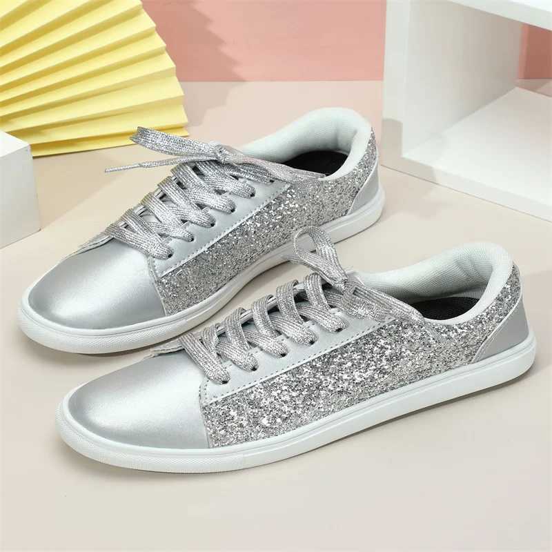 Luxury Designer Womens Red Sneakers Shiny Sequin Leather Casual Sneakers Women Low Top Flat Vulcanize Shoes Womens ShoesXJ250301