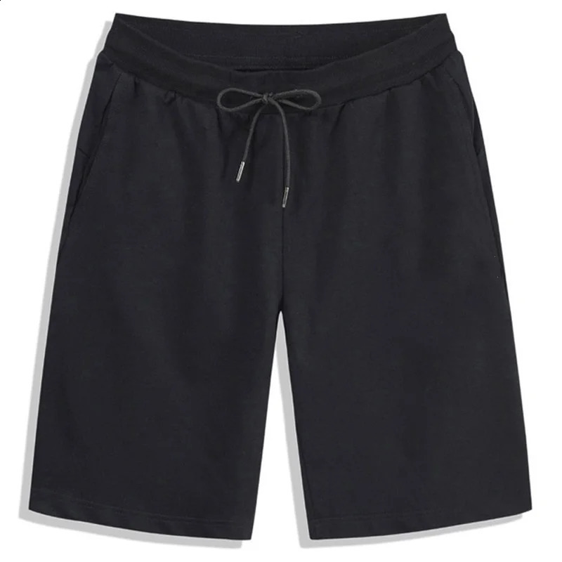 Summer Solid Mens Shorts Elastic Drawstring Joggers Loose Fitness Breathable Sports 5 piece Cotton Outfit Casual Pants 250225