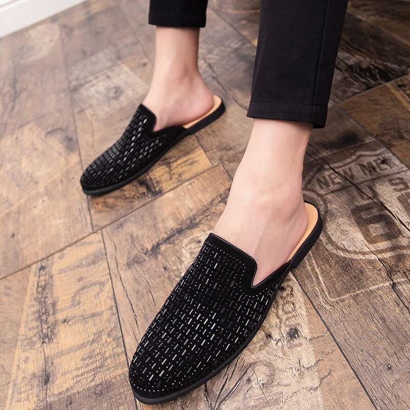 Men Mules Slippers Rhie Half For Men Casual Shoes Fashion Loafers Atillas Hombre Sapato Social Mascuo