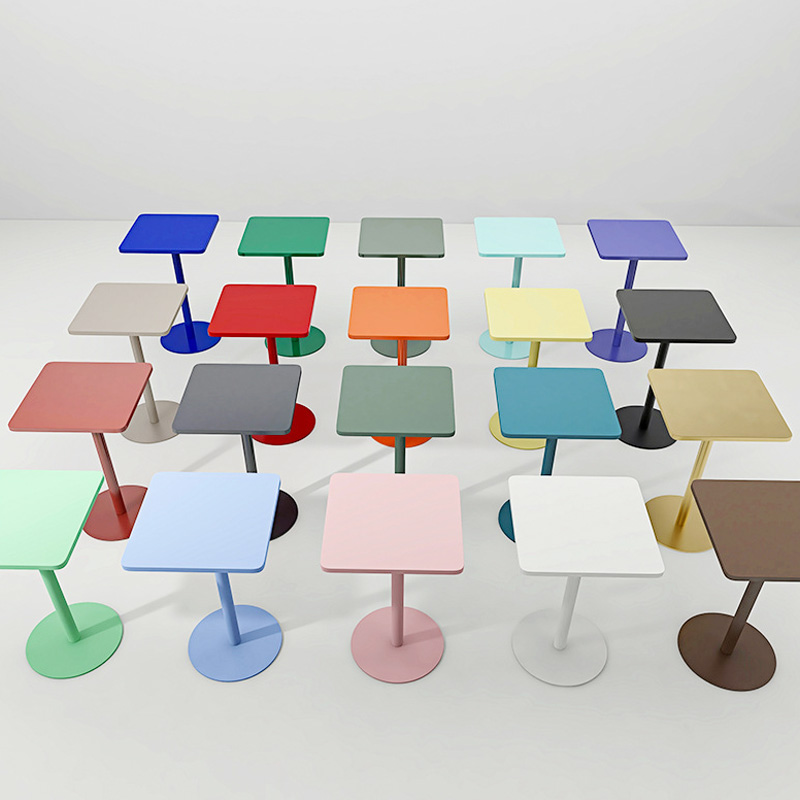 Balcony small square table simple household Scandinavian dining table commercial net red negotiation table coffee table milk tea store restaurant coff