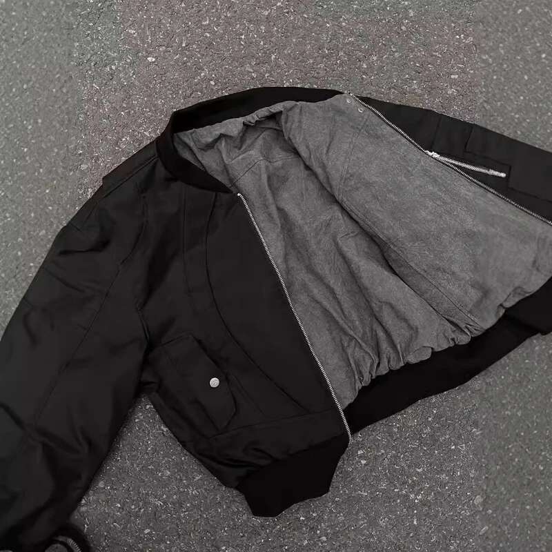 Y2k Reversible Jacket American New Bomber Double Sided High Street Warm Coat Vintage Gothic Oversized Men Women Baseball Uniform