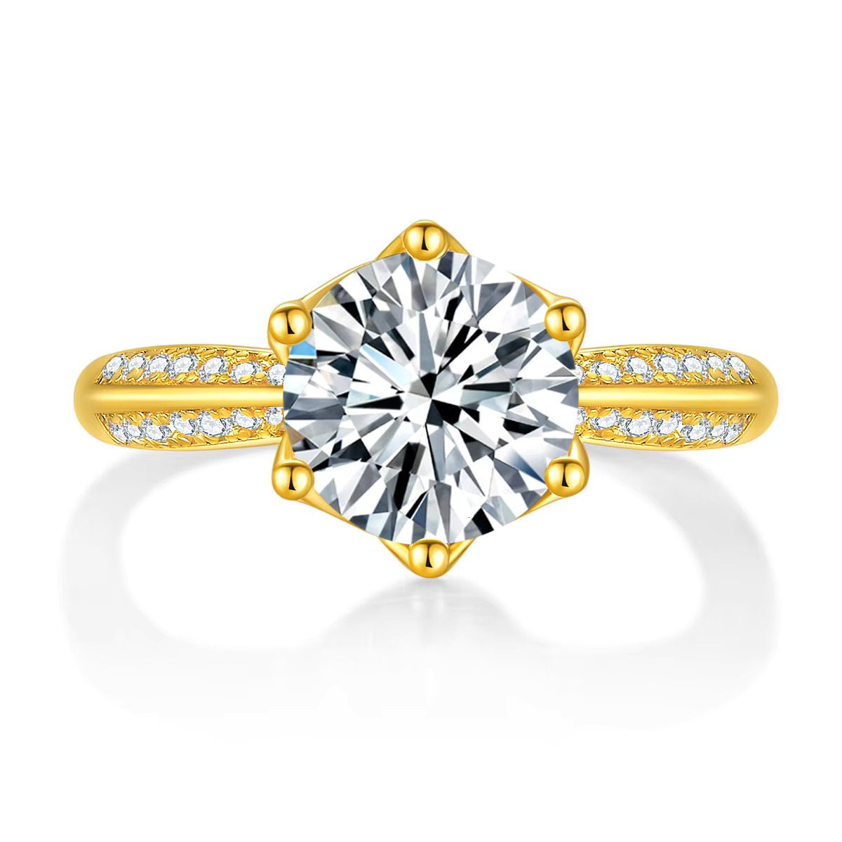 4149 Womens 925 Sterling Silver Super Big Engagement Wedding Bands Fashionable Fingers Moissanite Rings