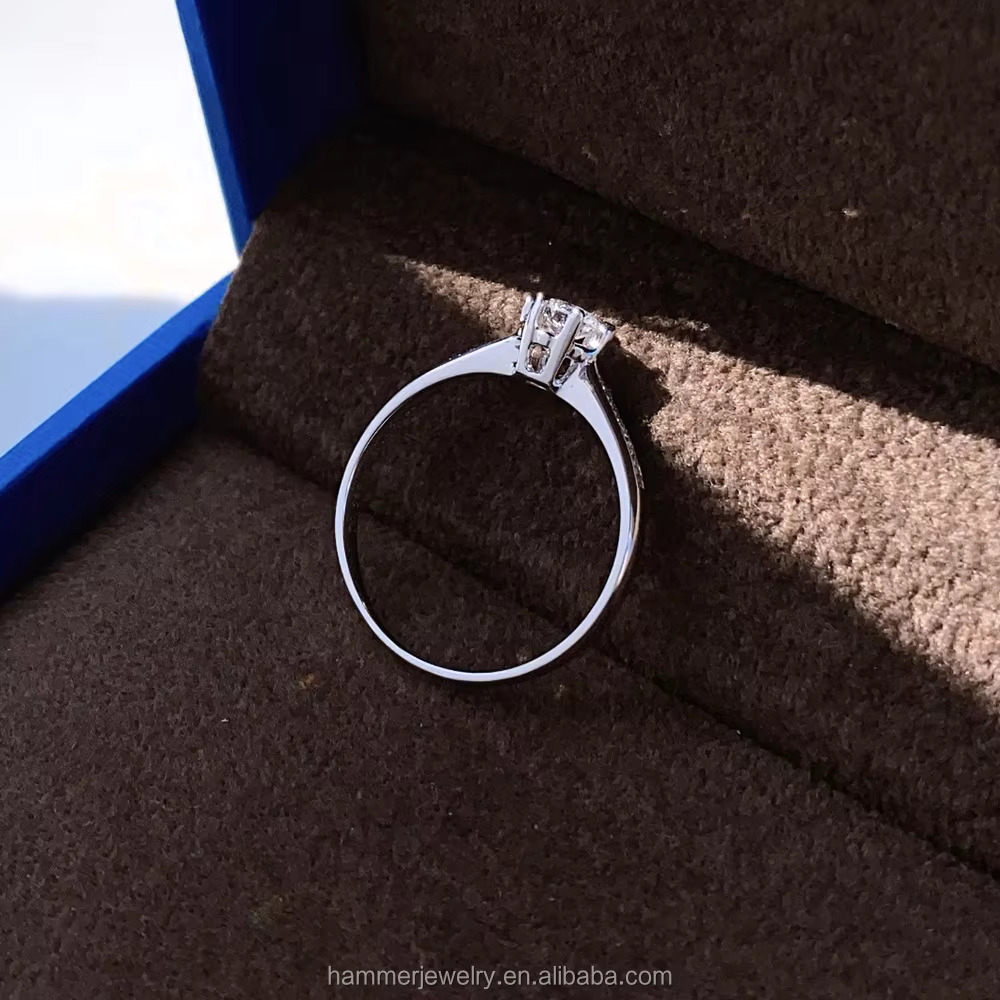 Fine Ring 18K Unisex Engagement Ring Trendy Jewelry for Wedding Anniversary Party Gift Purpose