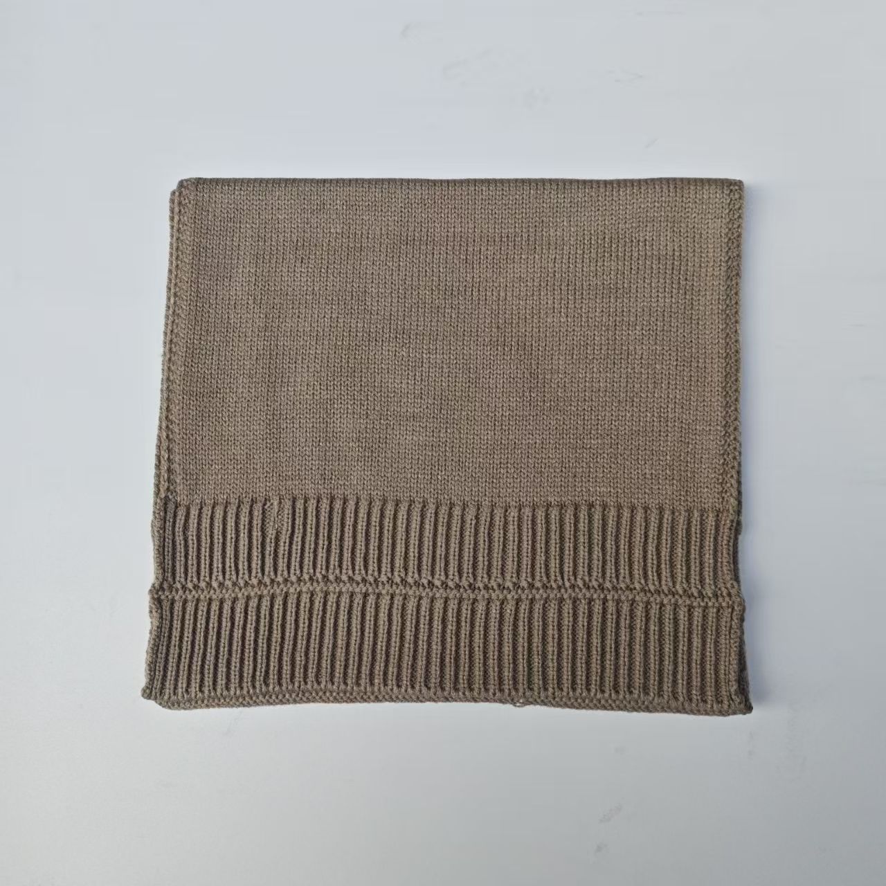 T199 autumn and winter simple short versatile business knitted scarf for men and women solid color Korean versionstudent couples neck warmer