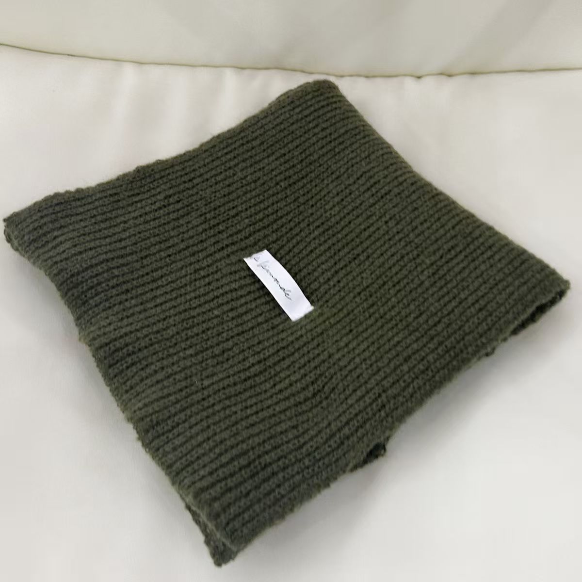 T201 new couple wool solid color student scarf Korean version thick warm knitted neck scarf all-match hot style