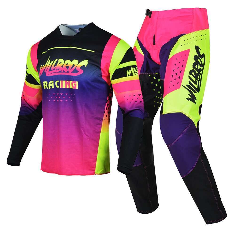 Willbros MX off-road motorcycle sports shirt set, off-road pants, earth bike enduro MTB BMX SX racing suit equipment combination